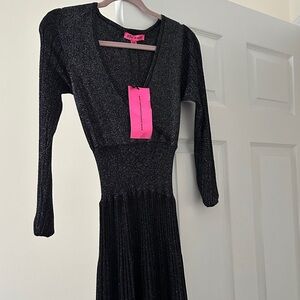 Betsey Johnson Black Long Sleeve Dress